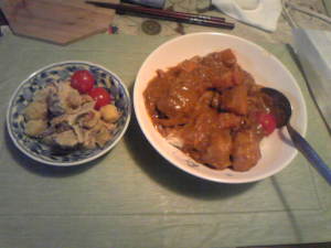 ｶﾚｰの盛りつけ失敗っ!ごはんがわからない…