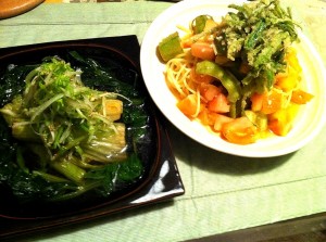 肉なしディナーですね…相変わらず。 肉なしディナーですね…相変わらず。